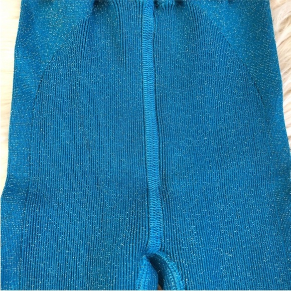 NWOT Free People Happiness Runs Bike Shorts in Off Tropic Lurex Size XS/S (0-6) - Picture 9 of 10